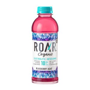 Roar Organic Beverage Blueberry Acai with Antioxidants, B Vitamins, Low-Calorie, Low-Sugar, Low-Carb, 18 Fl Oz (Pack of 12)